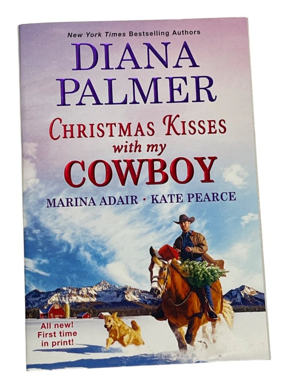Christmas Kisses With My Cowboy Diana Palmer Holiday Romance Book NWT Paperback